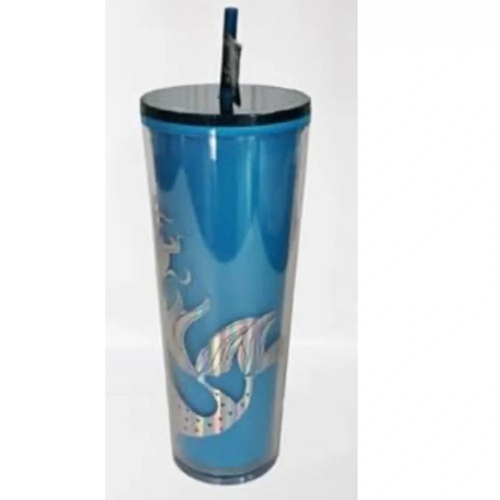 Starbucks 2021 Christmas Holiday Siren Mermaid Blue Color Change Tumbler 24oz